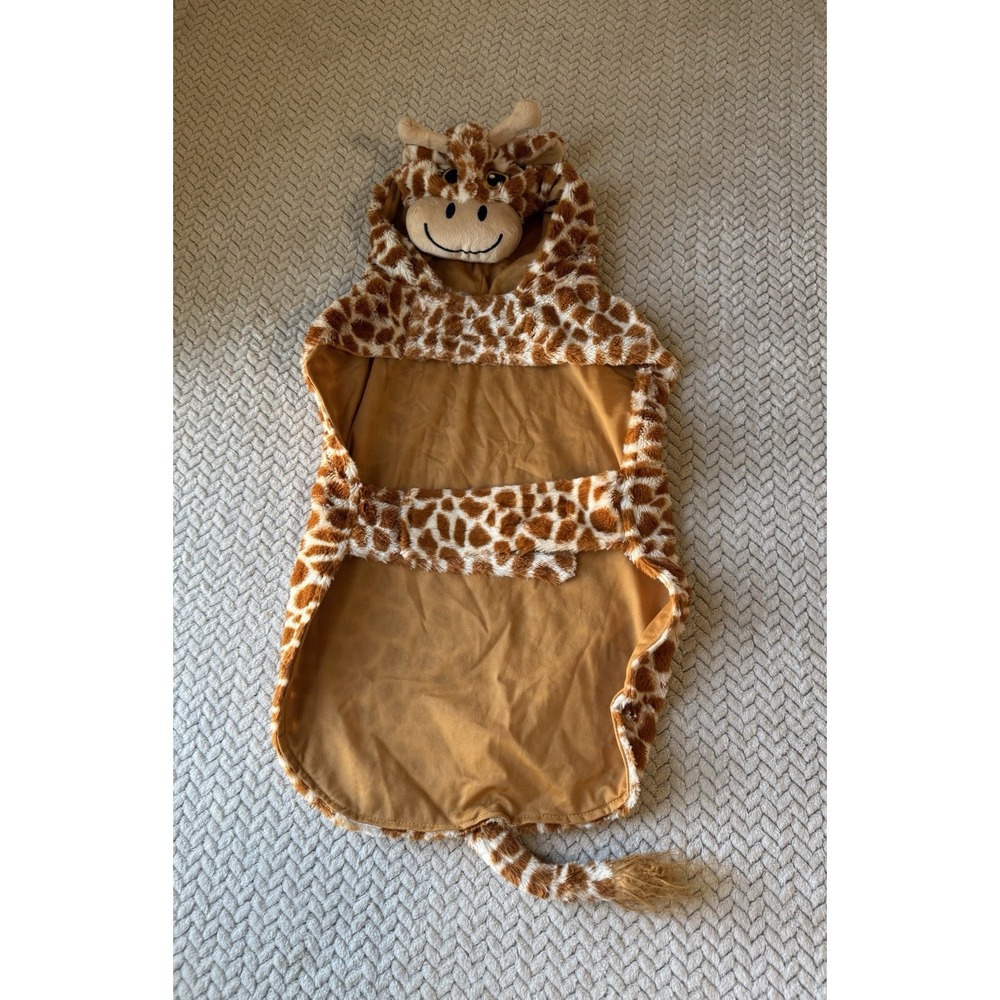 GIRAFFE COSTUME HALLOWEEN ONE PIECE HOODED Plush Soft Animal Print Size XL